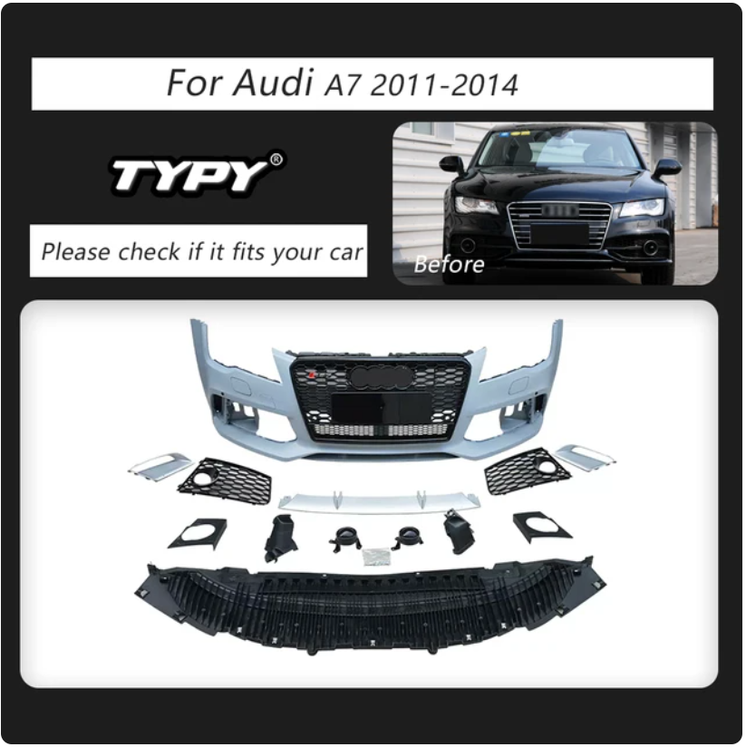Audi A7 S7 to RS7 2011-2014 Body Kit Front Bumper Upgrade