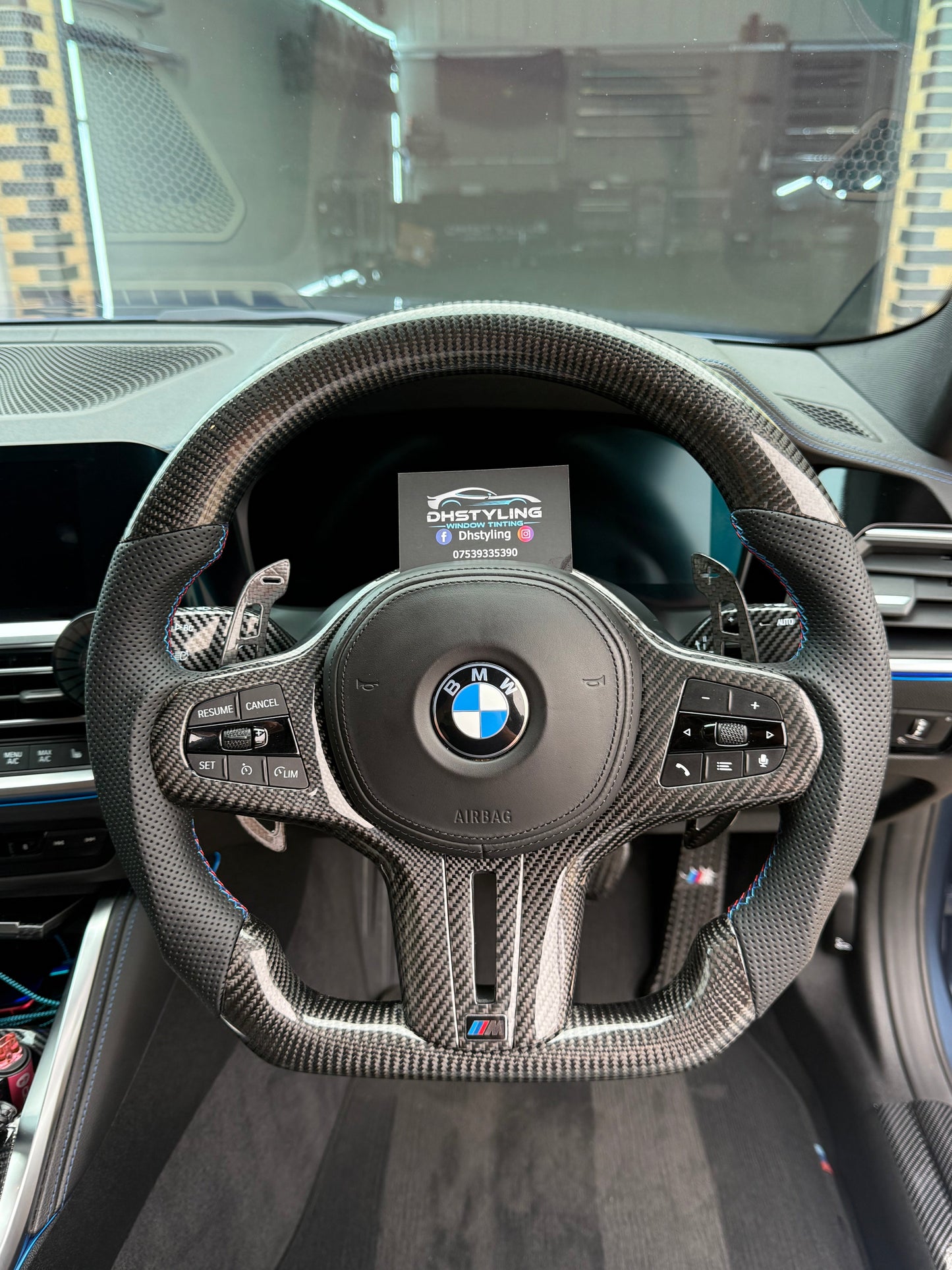 BMW G SERIES CARBON FIBRE STEERING WHEEL TRIM 5 6 7 SERIES G11 G12 G30 G31 G32 G33