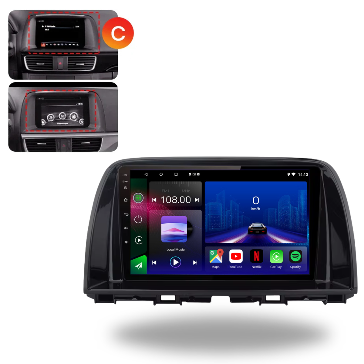 Mazda CX-5 2012-2017 Android 15 Car Stereo Head Unit | CarPlay & Android Auto