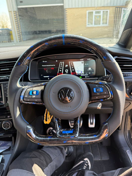 Volkswagen Polo MK5 6R Forged Carbon Fibre Steering Wheel 2009 - 2014