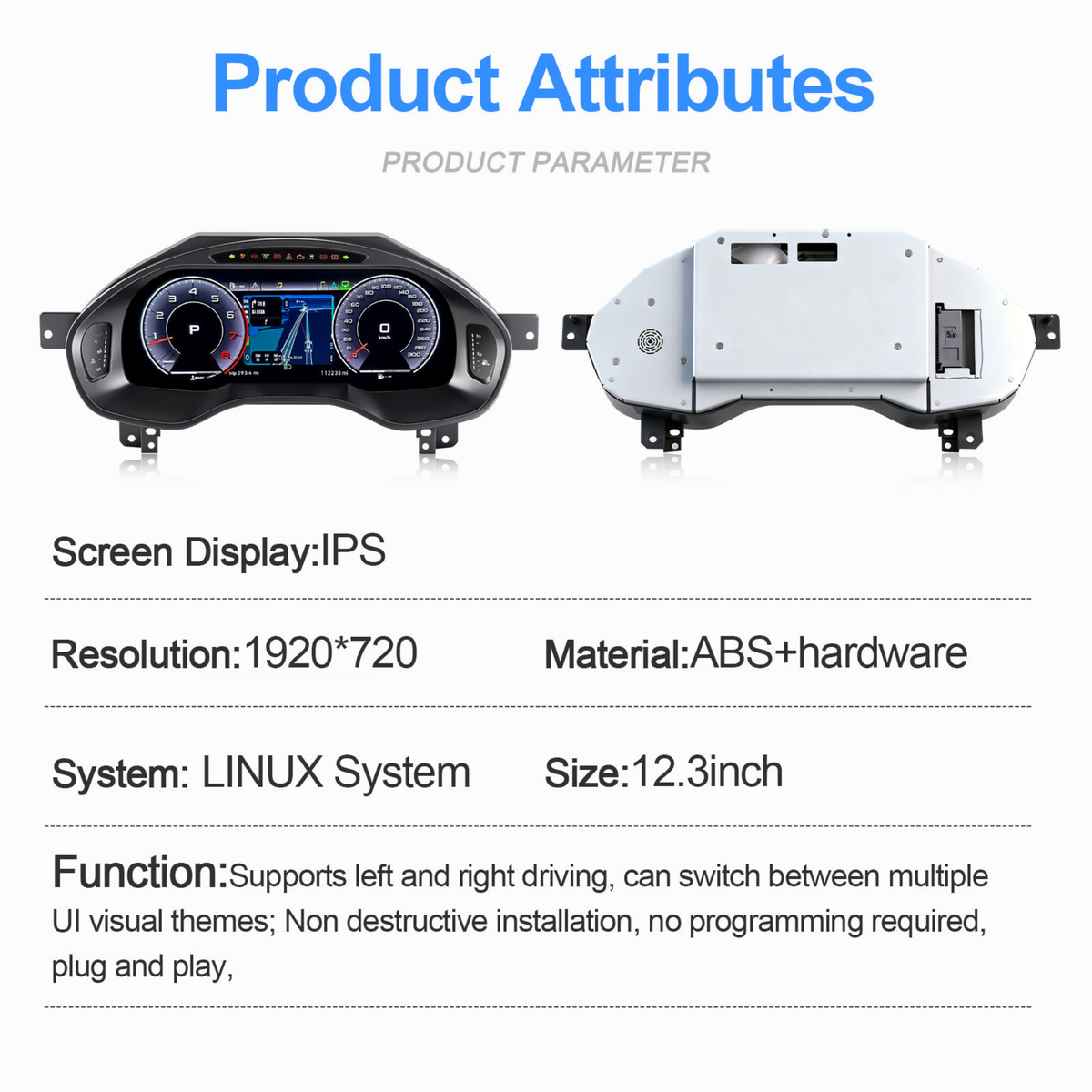 Audi A6 A7 S RS 2011-2018 Digital Instrument Cluster – Linux System LCD Dashboard