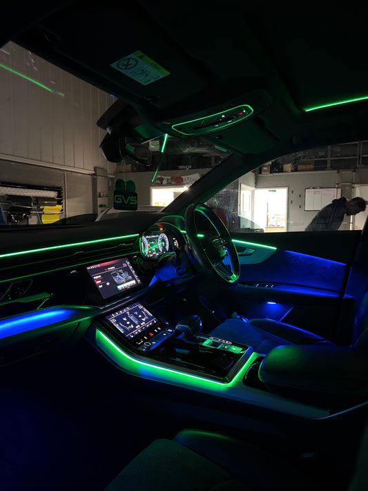 256-Colour RGB Car Ambient Lighting Kit – Universal LED Interior Acrylic Strip Lights with App Control, Music Sync & Hidden Symphony Atmosphere System