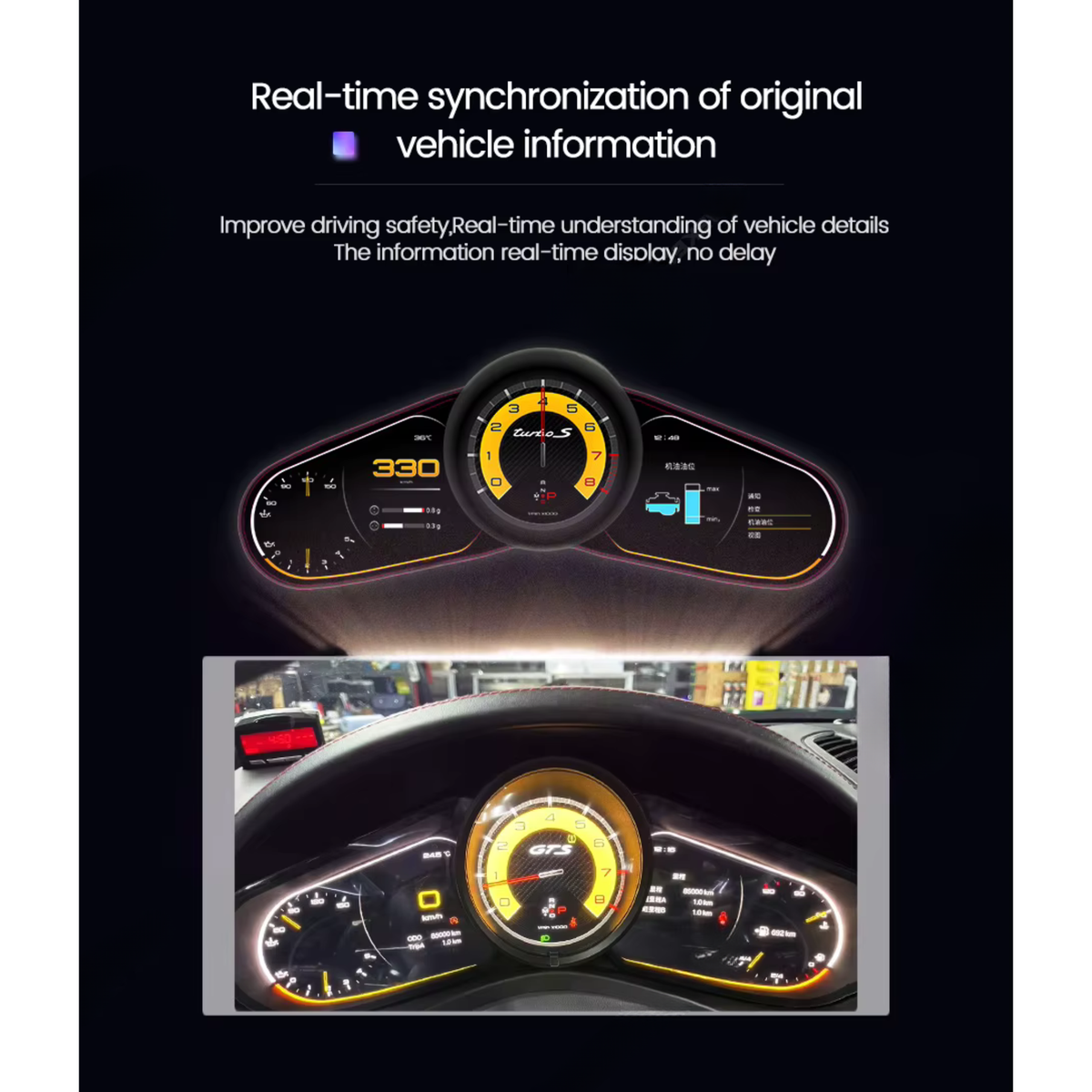 Porsche Cayenne 2011-2017 Digital Instrument Cluster – Linux System LCD Dashboard