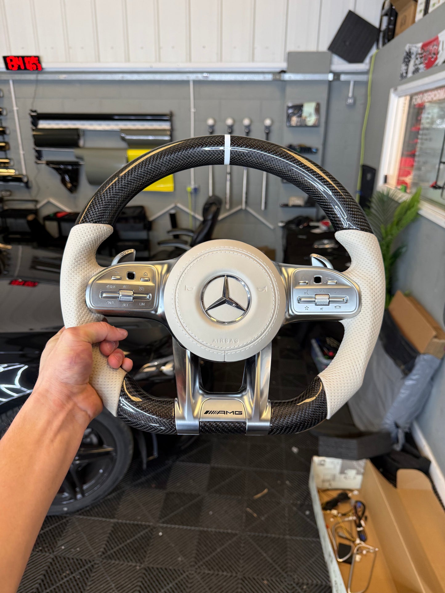 Mercedes Carbon Fibre Steering Wheel