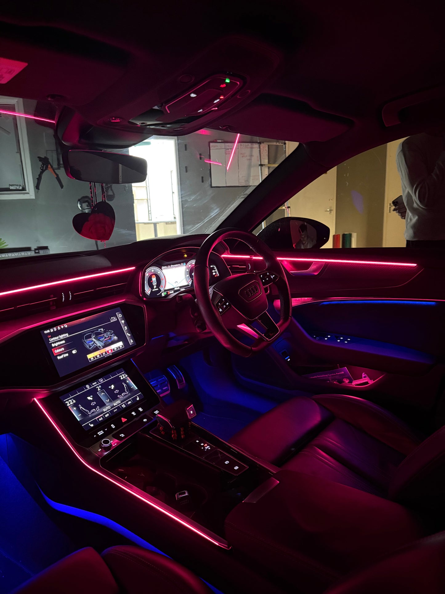 256-Colour RGB Car Ambient Lighting Kit – Universal LED Interior Acrylic Strip Lights with App Control, Music Sync & Hidden Symphony Atmosphere System