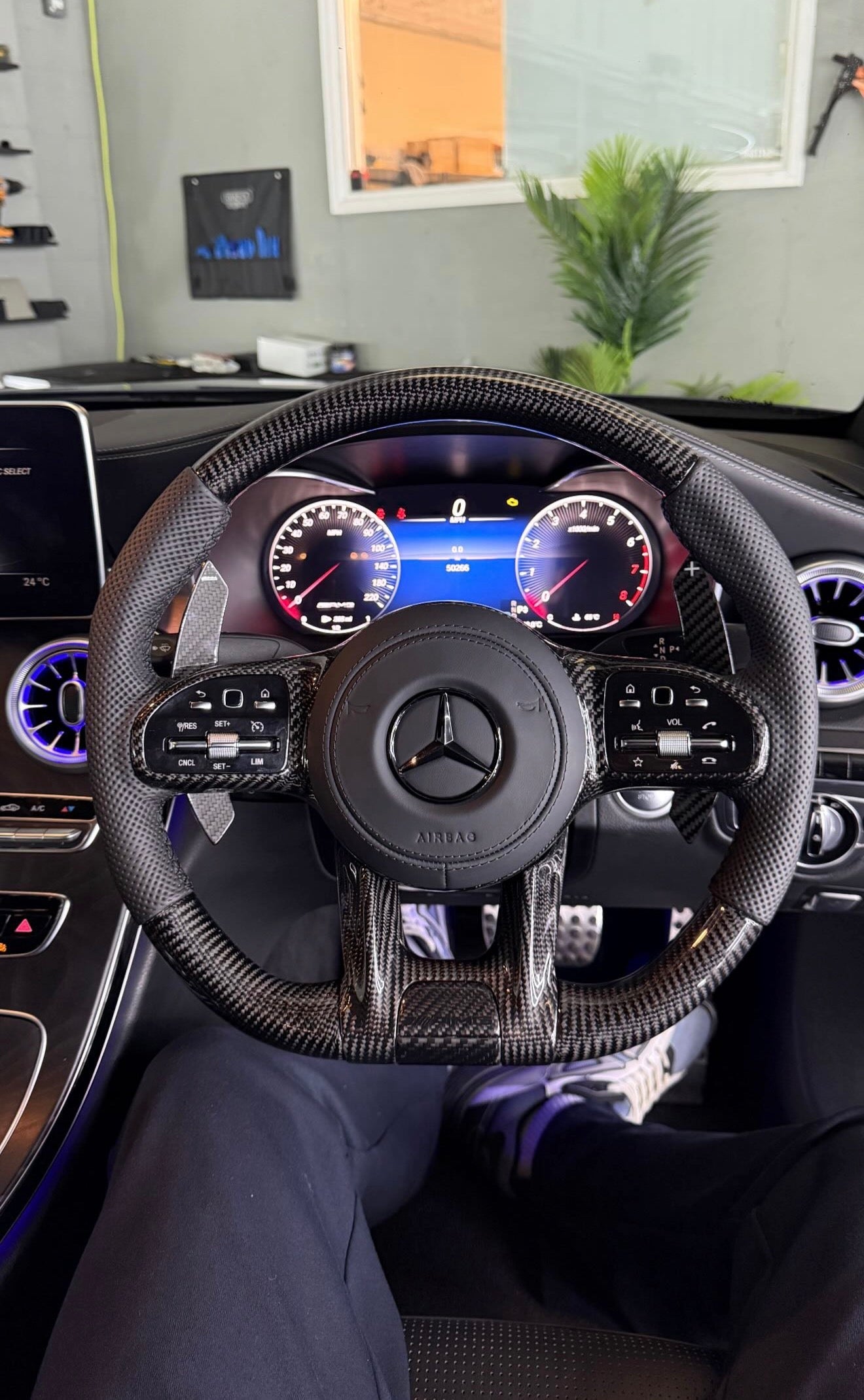 Mercedes Carbon Fibre Steering Wheel