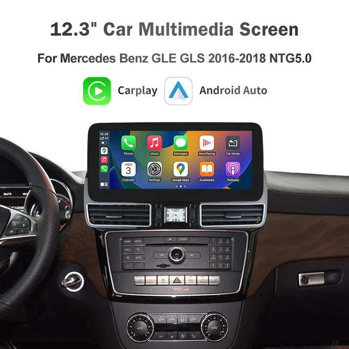 Mercedes GLE / GLS Linux Apple CarPlay & Android Auto Screen W166 / X166 (2016-2018)