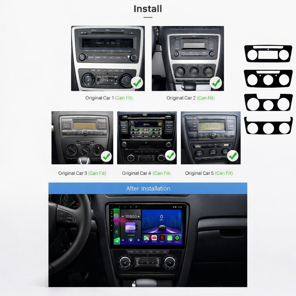 Skoda Octavia MK2 2004-2013 Android 15 Car Stereo Head Unit | CarPlay Android Auto