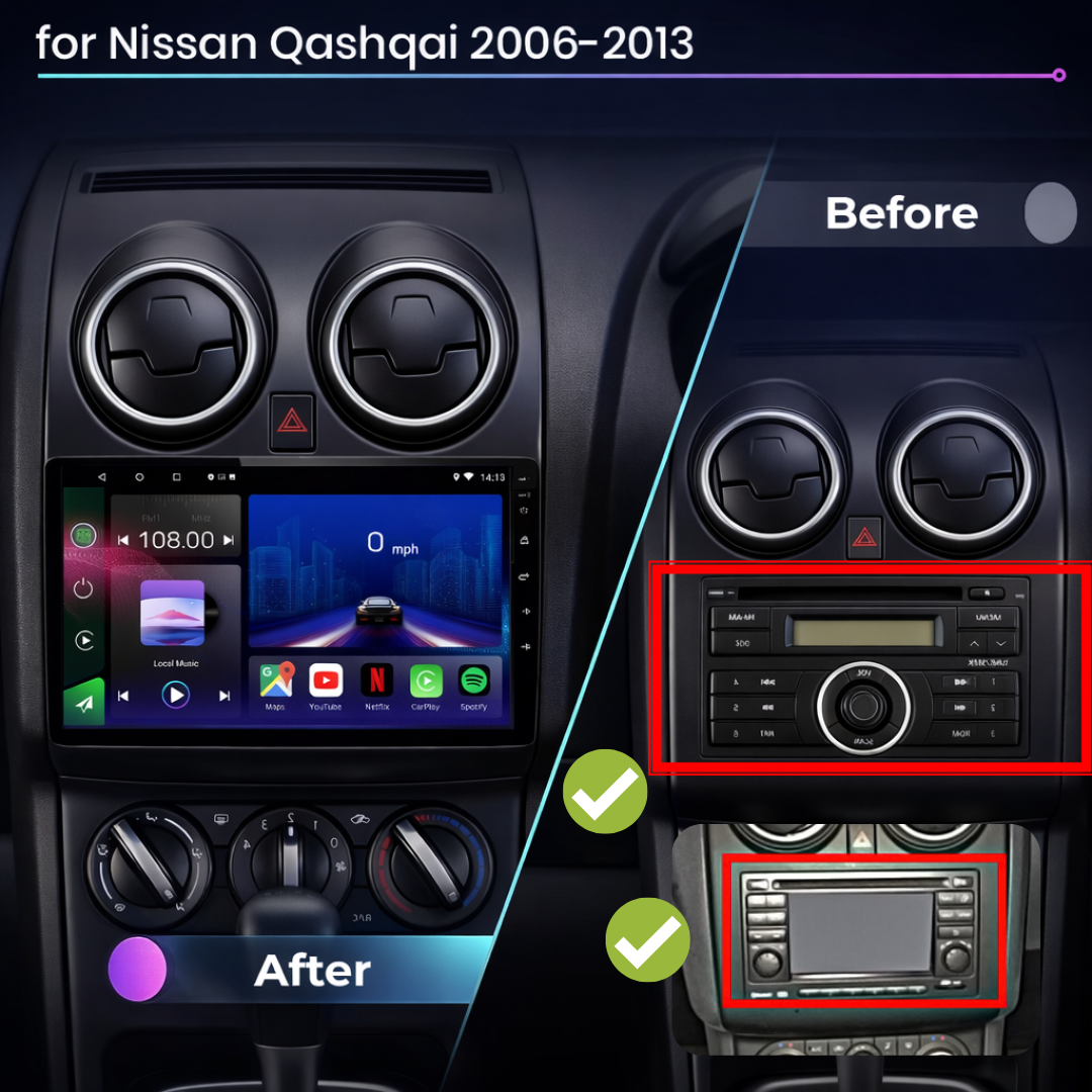 Nissan Qashqai 2006-2013 Android 15 Car Stereo Head Unit | CarPlay Android Auto