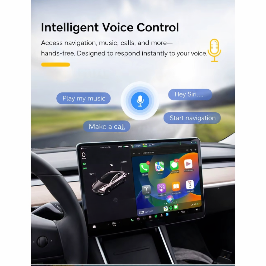 Tesla Wireless CarPlay & Android Auto Adapter | Plug & Play