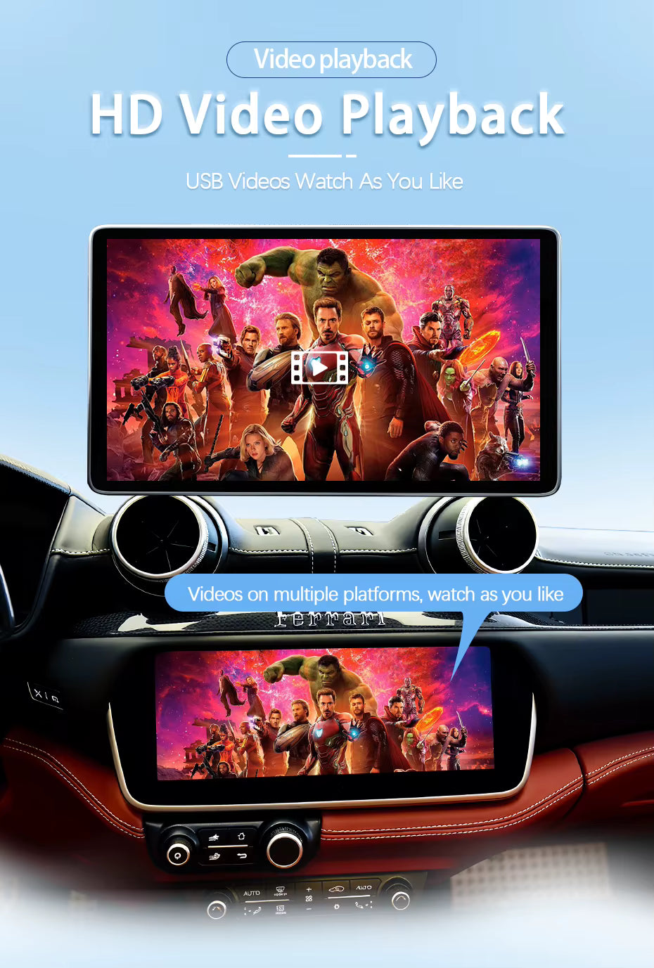 For Ferrari Wireless Apple CarPlay Retrofit Android Auto