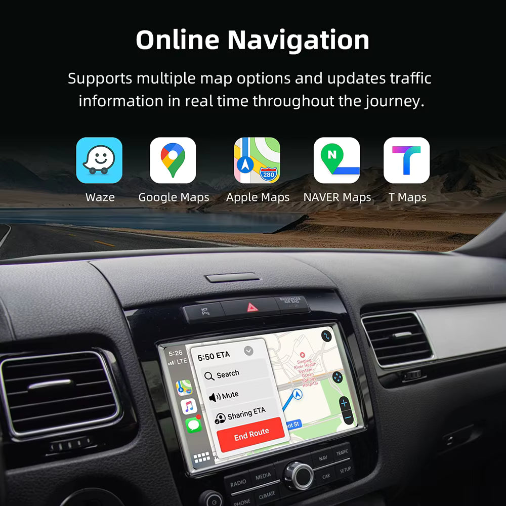 For Volkswagen Touareg Wireless Apple CarPlay Retrofit Android Auto