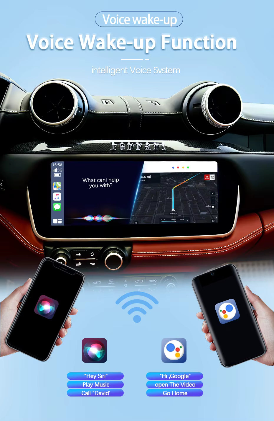 For Ferrari Wireless Apple CarPlay Retrofit Android Auto