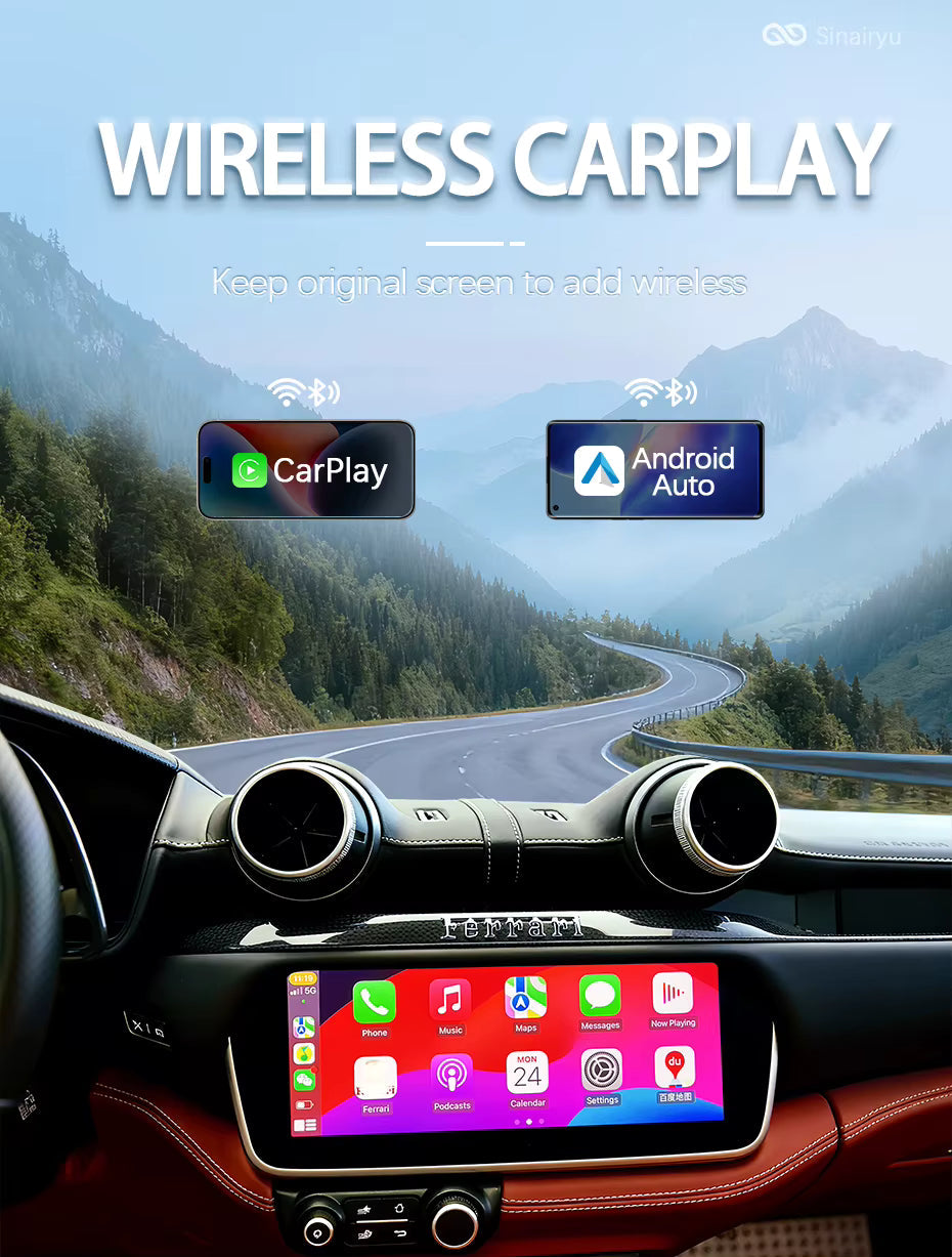 For Ferrari Wireless Apple CarPlay Retrofit Android Auto