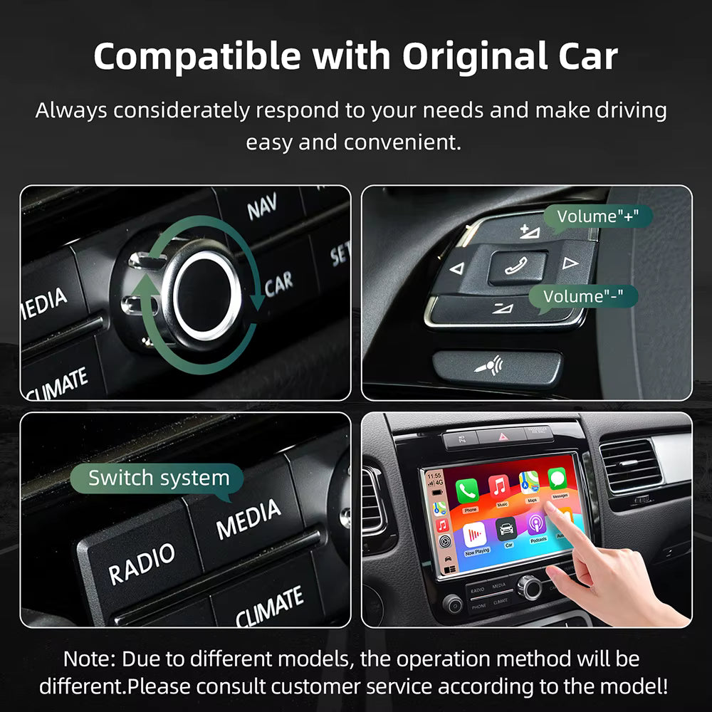For Volkswagen Touareg Wireless Apple CarPlay Retrofit Android Auto