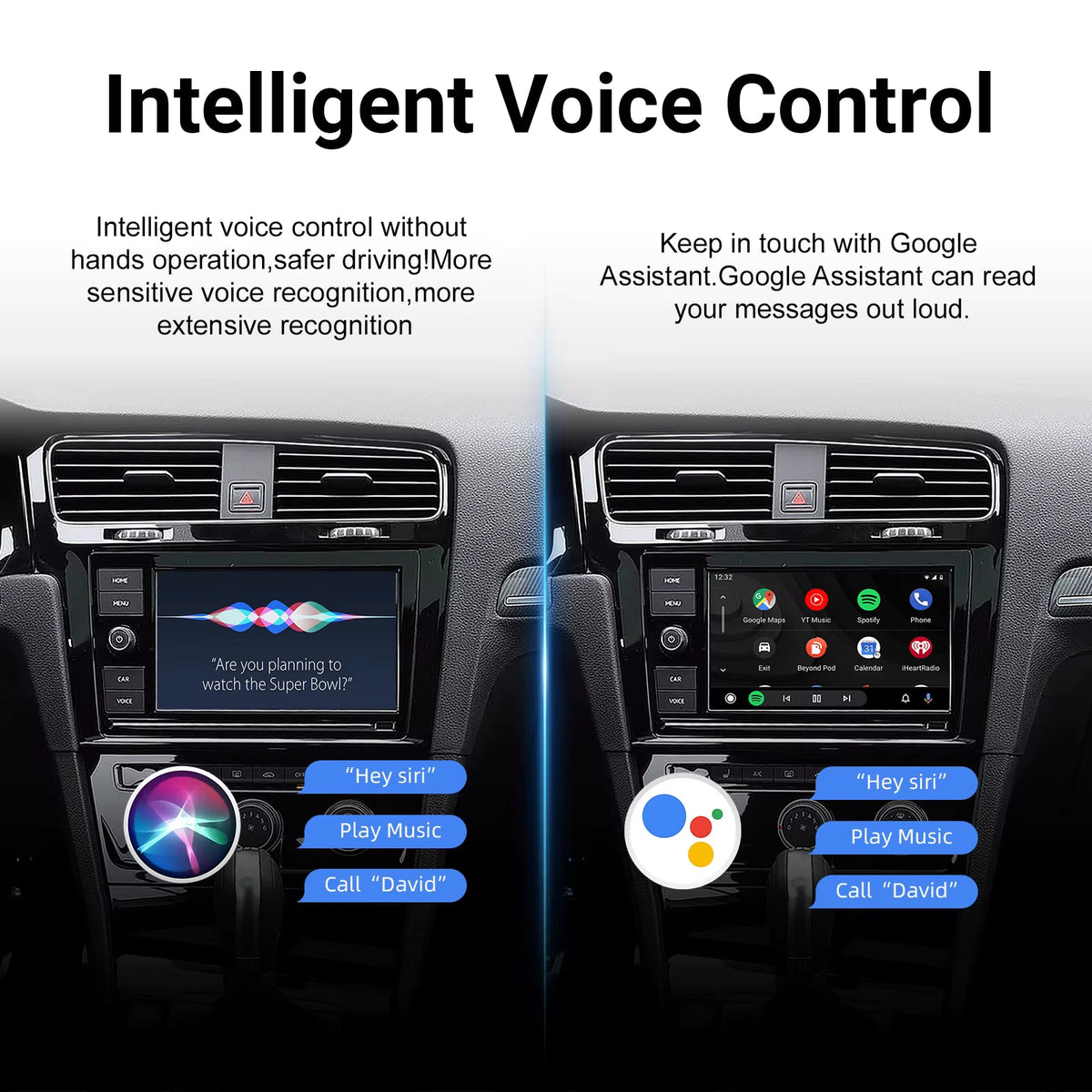 For Volkswagen Seat Skoda Wireless Apple CarPlay Retrofit Android Auto MIB1 & MIB2