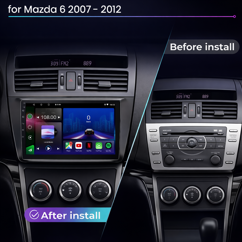 Mazda 6 2007-2012 Android 15 Car Stereo Head Unit | CarPlay & Android Auto