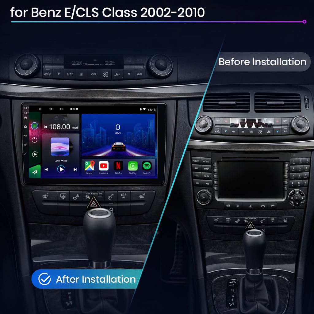 Mercedes E-Class W211 & CLS 2002-2010 Android 15 Car Stereo Head Unit | CarPlay & Android Auto