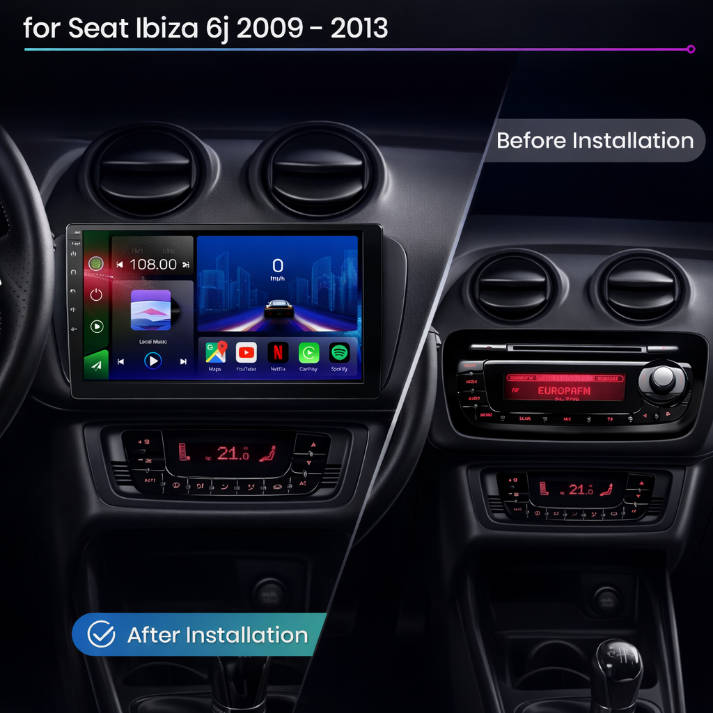 Seat Ibiza 2009-2014 Android 15 Car Stereo Head Unit | CarPlay Android Auto