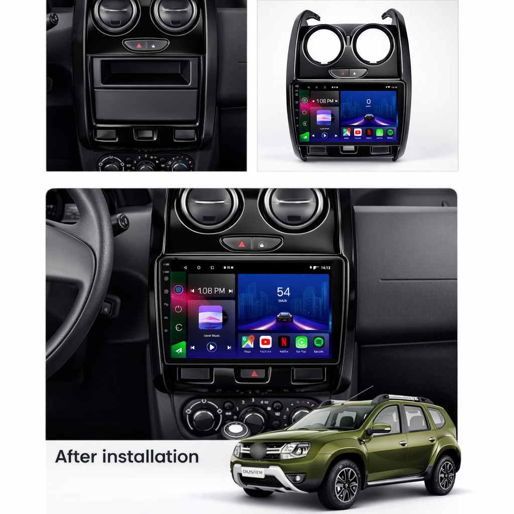 Dacia Duster 2015-2018 Android 15 Car Stereo Head Unit | CarPlay & Android Auto