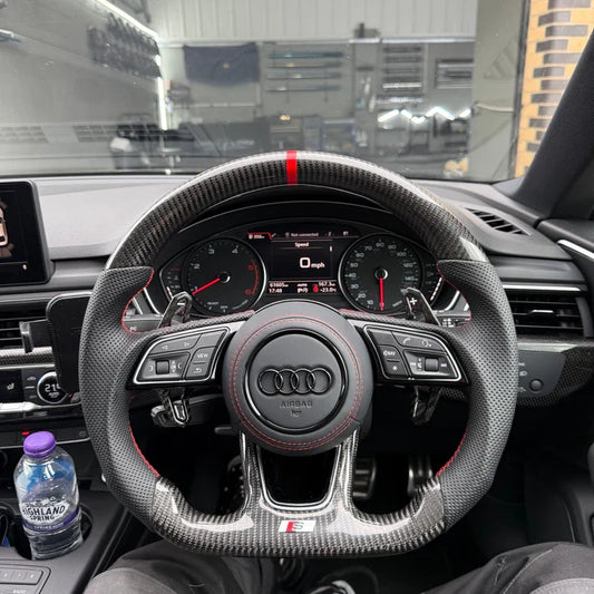 Audi A1 Custom Carbon Fibre Flat Bottom Steering Wheel (2018-2019)