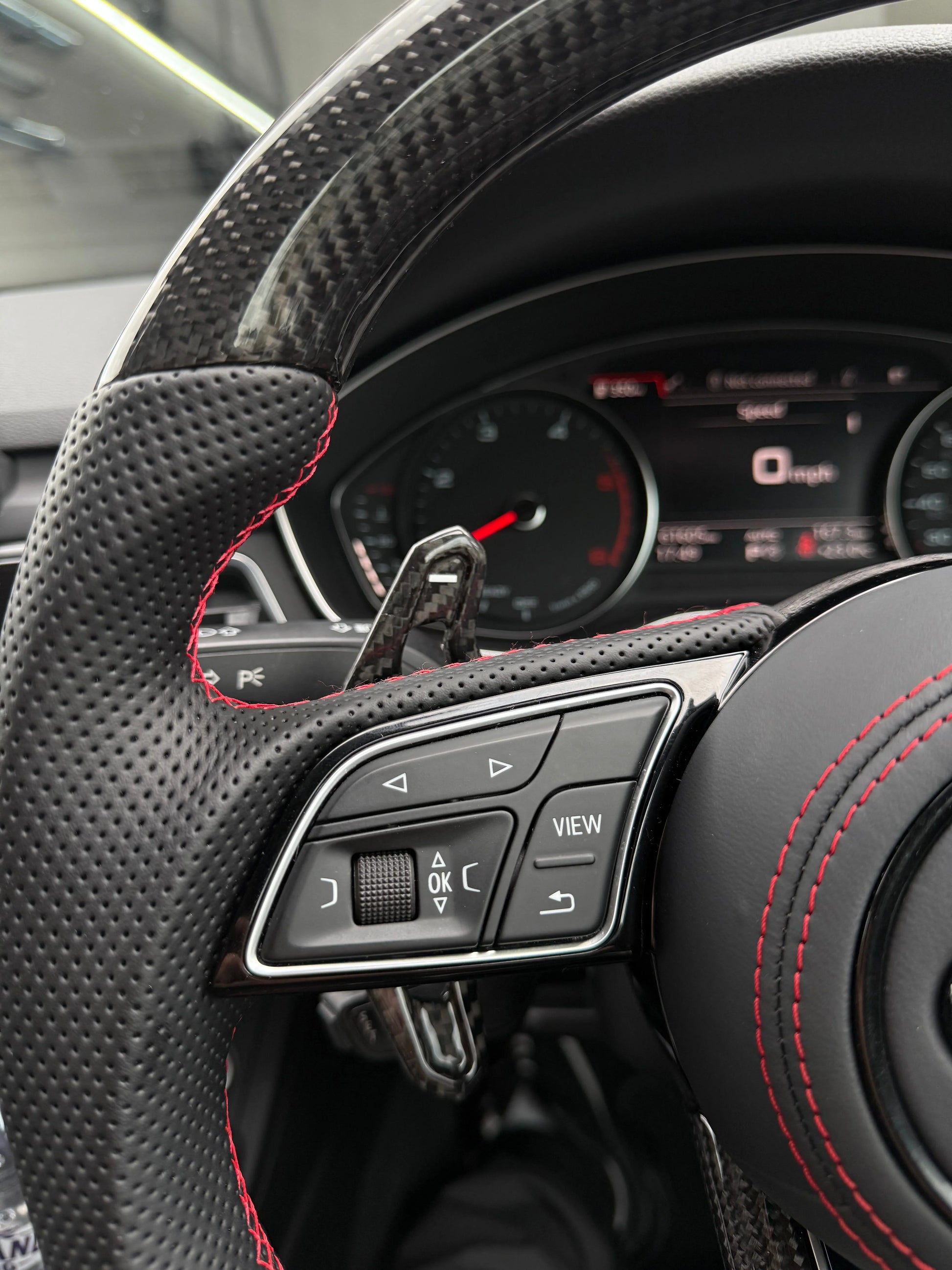 Audi A1 Custom Carbon Fibre Flat Bottom Steering Wheel (2018-2019)