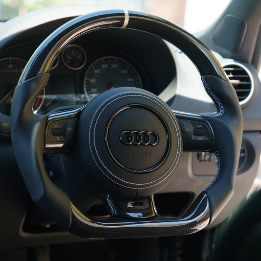 Audi A3 / S3 / RS3 Custom Carbon Fibre Flat Bottom Steering Wheel (2006-2013)