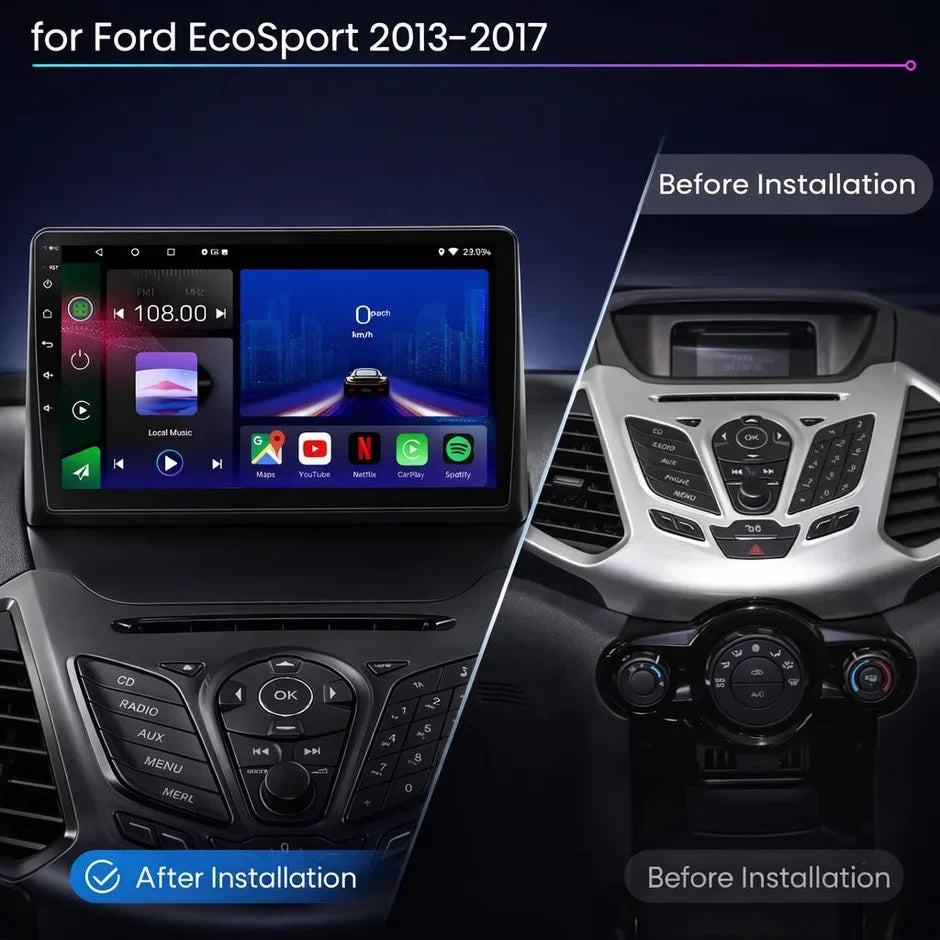 Ford EcoSport Android 15 Apple CarPlay & Android Auto Head Unit (2013-2017)