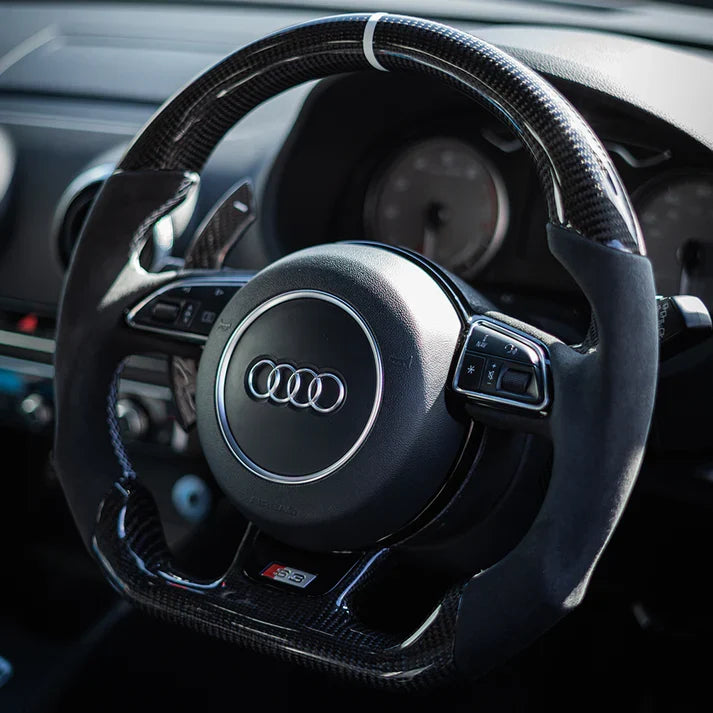 Audi A3 / S3 Custom Carbon Fibre Flat Bottom Steering Wheel (2012-2016)