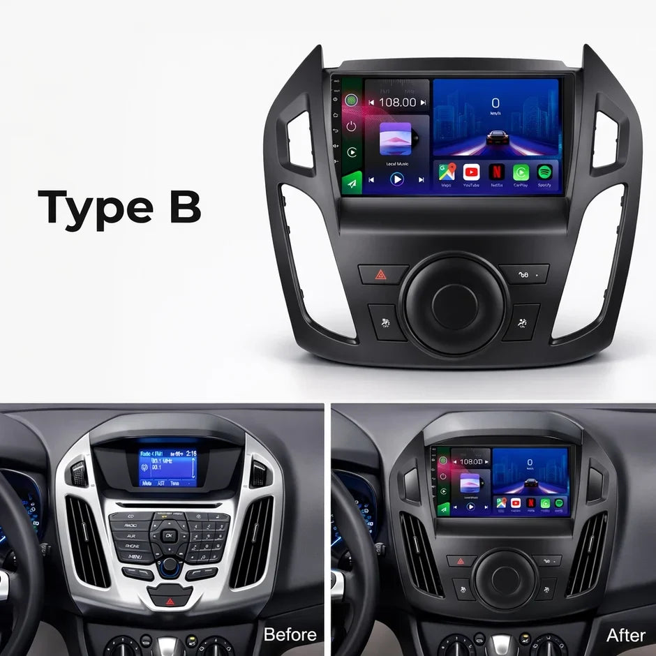 Ford Transit Connect Android 15 Apple CarPlay & Android Auto Head Unit (2013–2019)