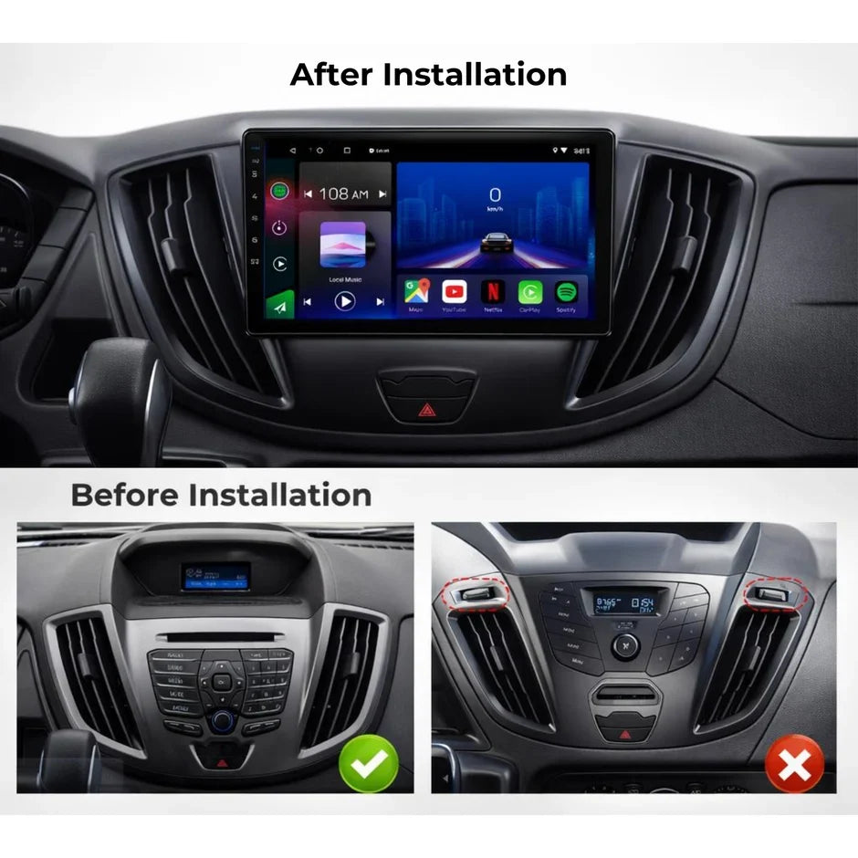 Ford Transit Tourneo Android 15 Apple CarPlay & Android Auto Head Unit (2013-2019)