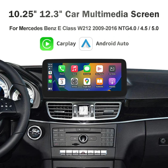 Mercedes E-Class Linux Apple CarPlay & Android Auto Screen W212 (2009-2016)