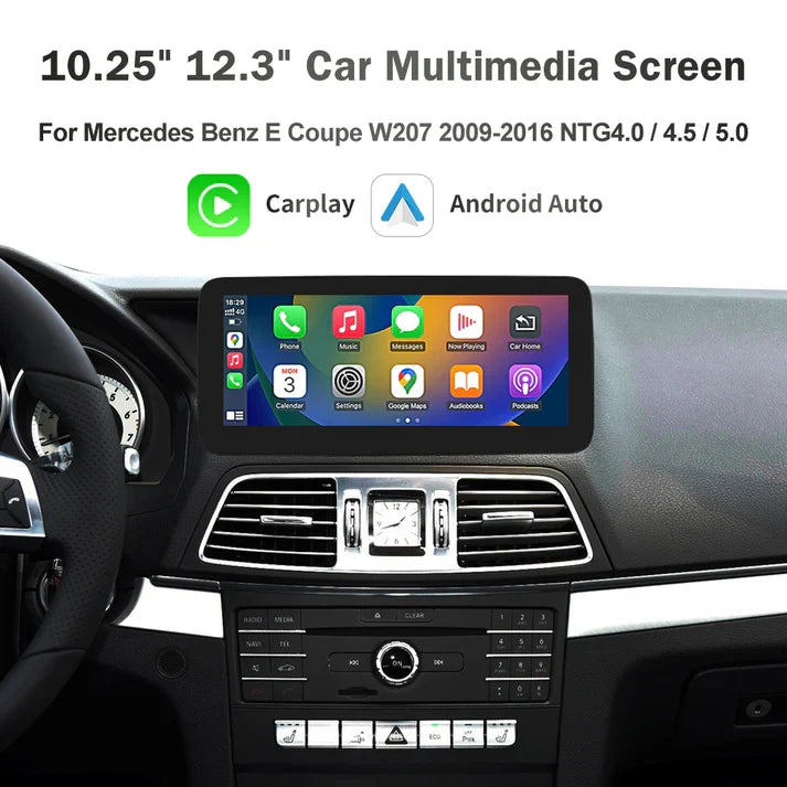 Mercedes E-Class Coupe Linux Apple CarPlay & Android Auto Screen C207 / A207 (2010-2016)