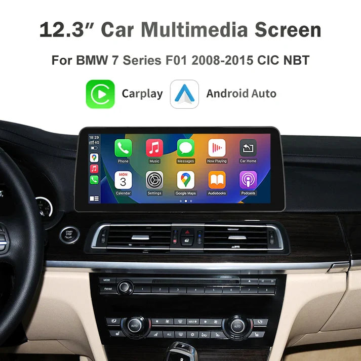 BMW 7 Series Linux Apple CarPlay & Android Auto Screen (F01/F02)