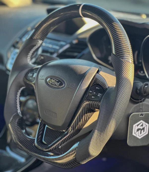 Ford Fiesta Mk7 / Mk7.5 Carbon Fibre Custom Steering Wheel (2009-2017)