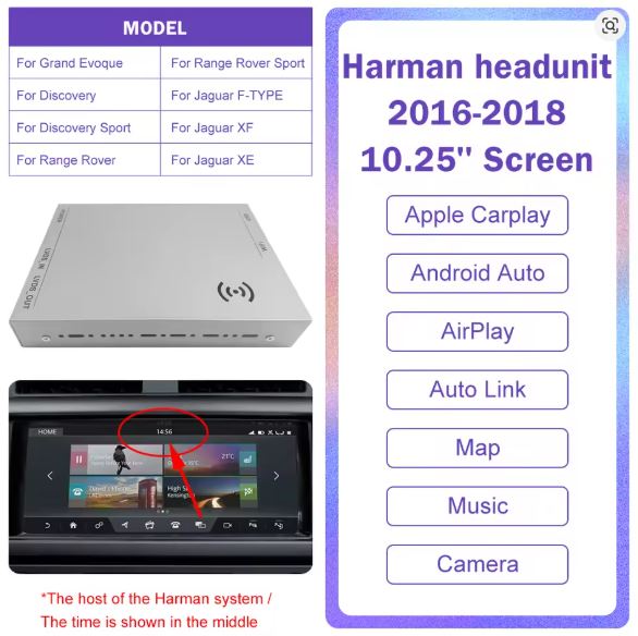 Wireless CarPlay & Android Auto Upgrade for Range Rover & Jaguar 2012 – 2018