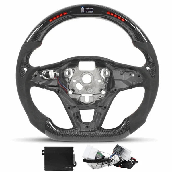 VW Golf 8 GTI R Carbon Steering Wheel with LED Rev Display