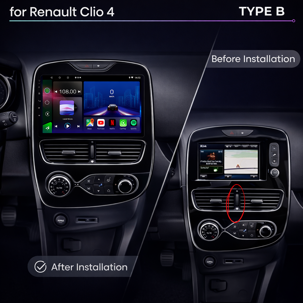 Renault Clio 2012-2021 Android 15 Car Stereo Head Unit | CarPlay Android Auto