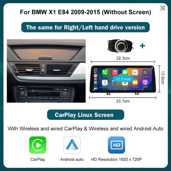 BMW X1 E84 CARPLAY SCREEN 2009 - 2015