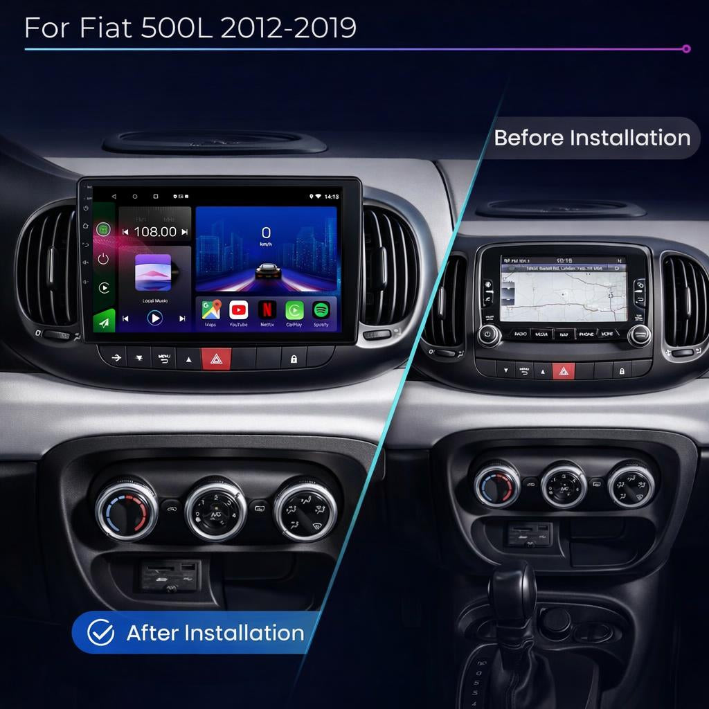 FIAT 500L 2012-2019 Android 15 Car Stereo Head Unit | CarPlay & Android Auto