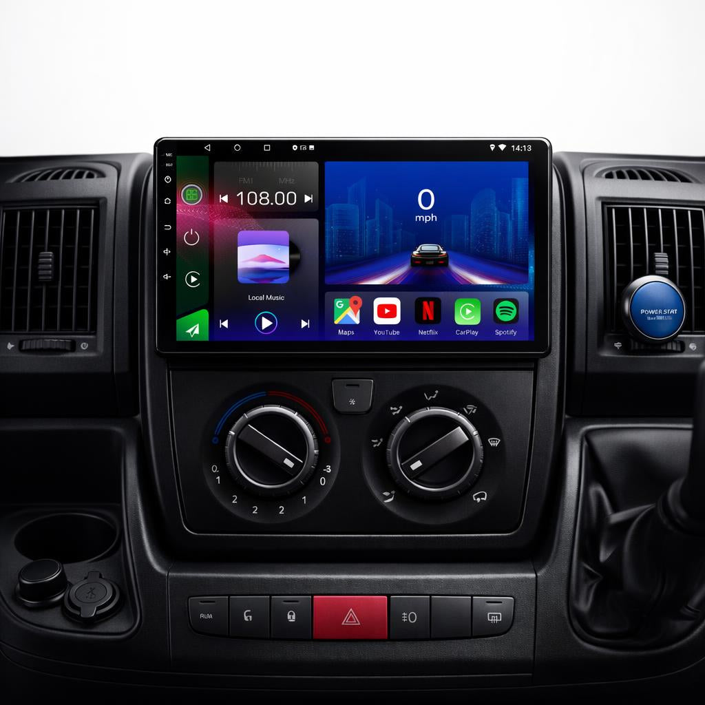 FIAT Ducato Peugeot Boxer Citroen Relay 2006-2022 Android 15 Car Stereo Head Unit | CarPlay & Android Auto
