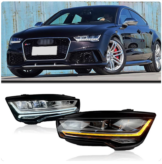 Audi A7 S7 RS7 2011-2018 Car Headlights LED Rear Tail Lights Sequential Turn Signal Facelift