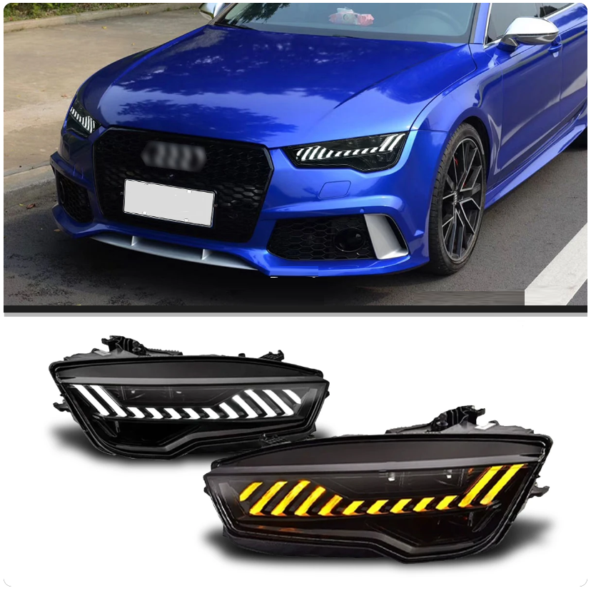 Audi A7 S7 RS7 2011-2018 Car Headlights LED Rear Tail Lights Sequential Turn Signal Upgrade