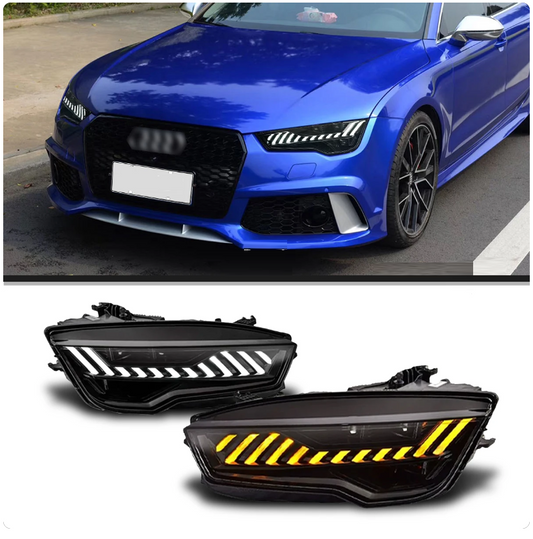 Audi A7 S7 RS7 2011-2018 Car Headlights LED Rear Tail Lights Sequential Turn Signal Upgrade