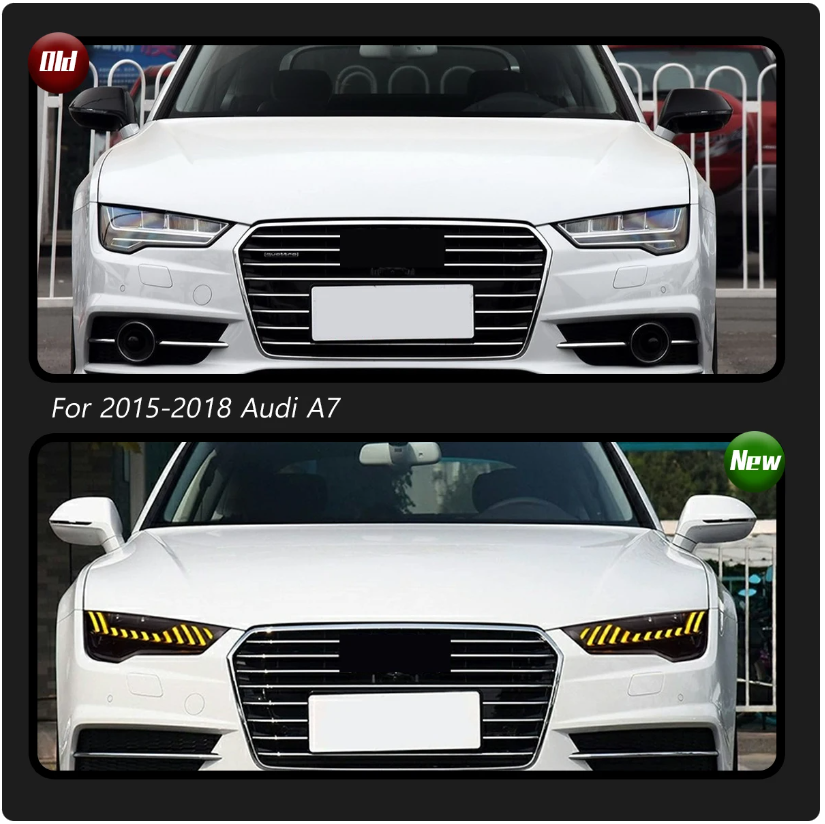 Audi A7 S7 RS7 2011-2018 Car Headlights LED Rear Tail Lights Sequential Turn Signal Upgrade