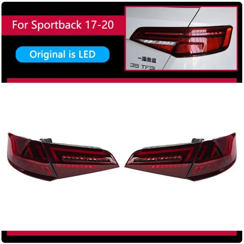 Audi A3 S3 RS3 2013-2020 Car Lights LED Rear Tail Lights Sequential Turn Signal Sportback