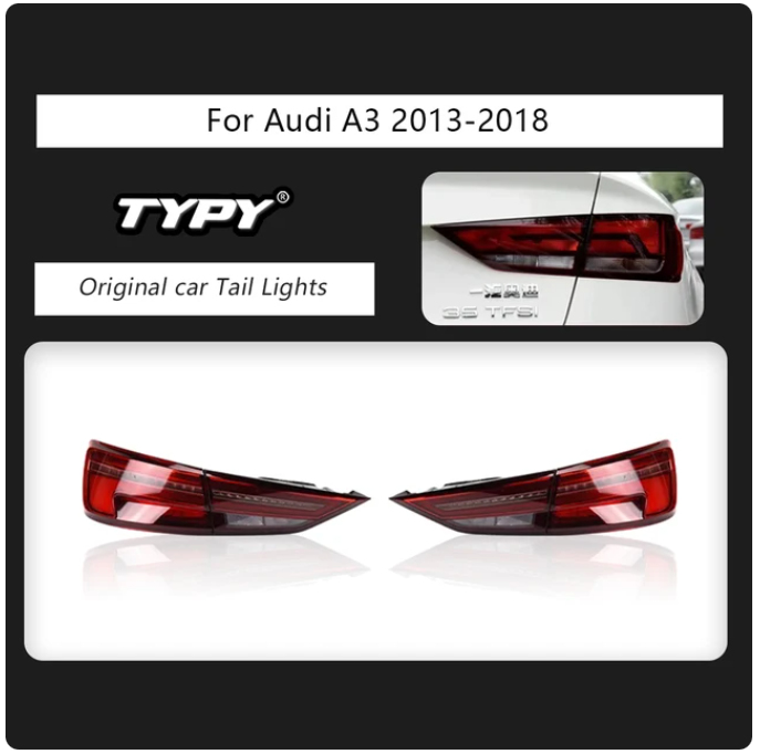 Audi A3 S3 RS3 2013-2019 Car Lights LED Rear Tail Lights Turn Signal