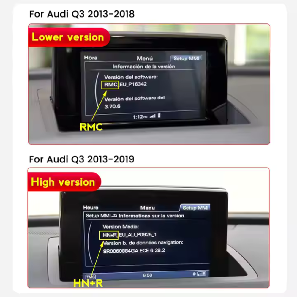 Audi Q3 RSQ3 2013-2019 Android 14 Car Stereo Head Unit | CarPlay Android Auto