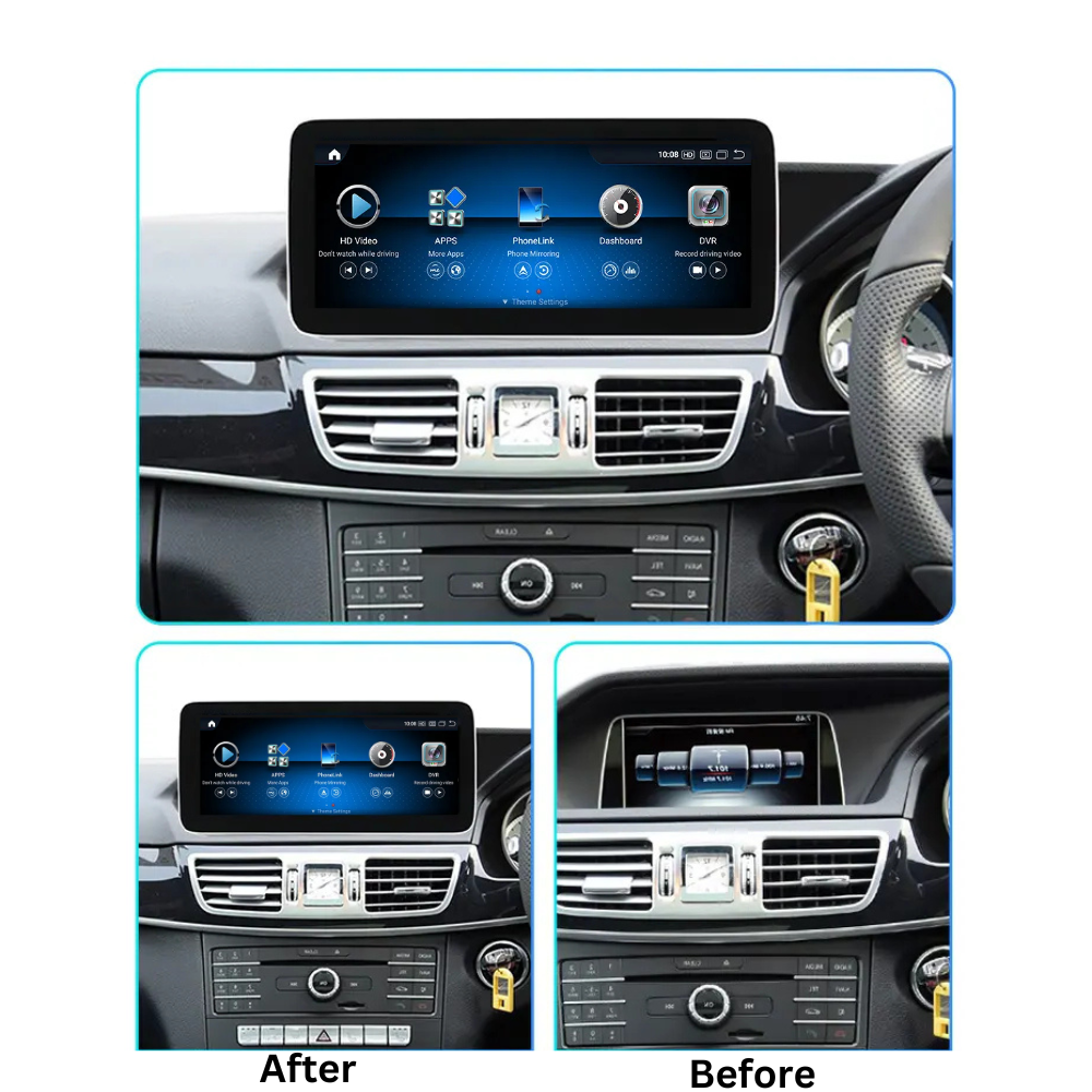 Mercedes E Class 2009-2016 W212 S212 Android 14 Car Stereo Wireless CarPlay & Android Auto Head Unit NTG 4.0 4.5 5.0 RHD