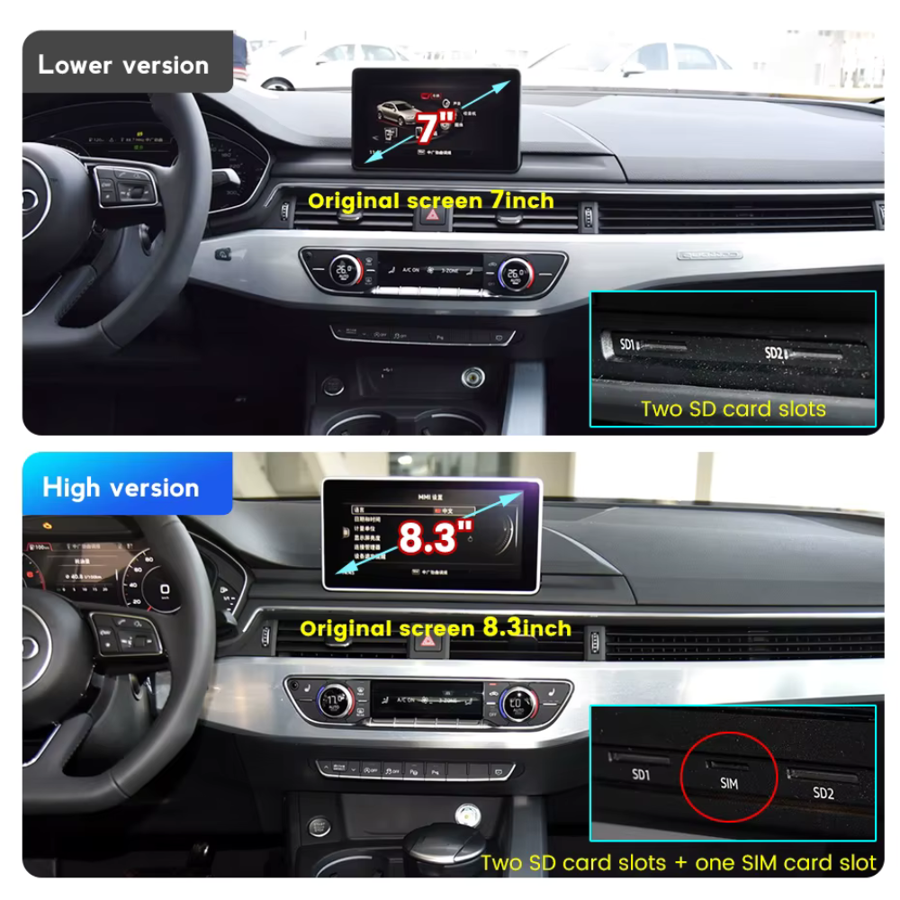 Audi A4 A5 B9 S RS 2015-2023 Android 14 Car Stereo Head Unit | CarPlay Android Auto